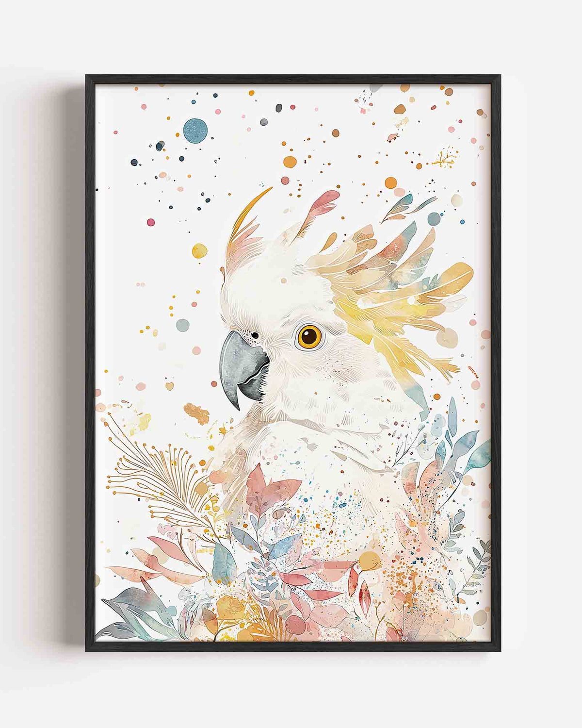 Papegaai met kleurrijke veren – dieren portret poster als wanddecoratie