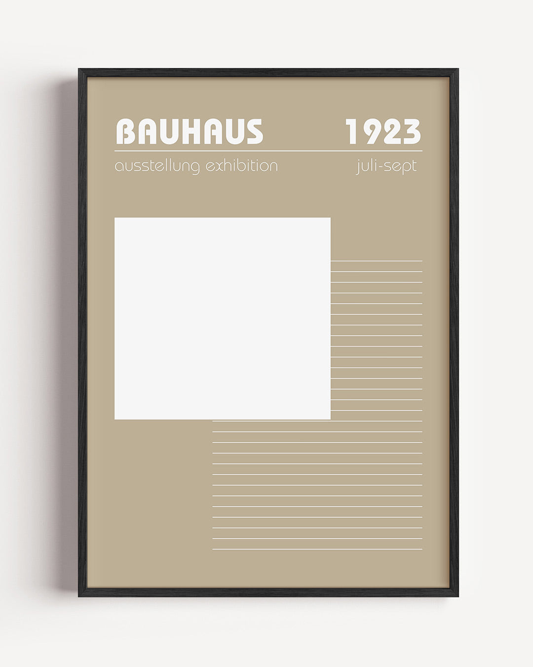 Lijnen en vlakkenspel – staande Bauhaus poster als wanddecoratie