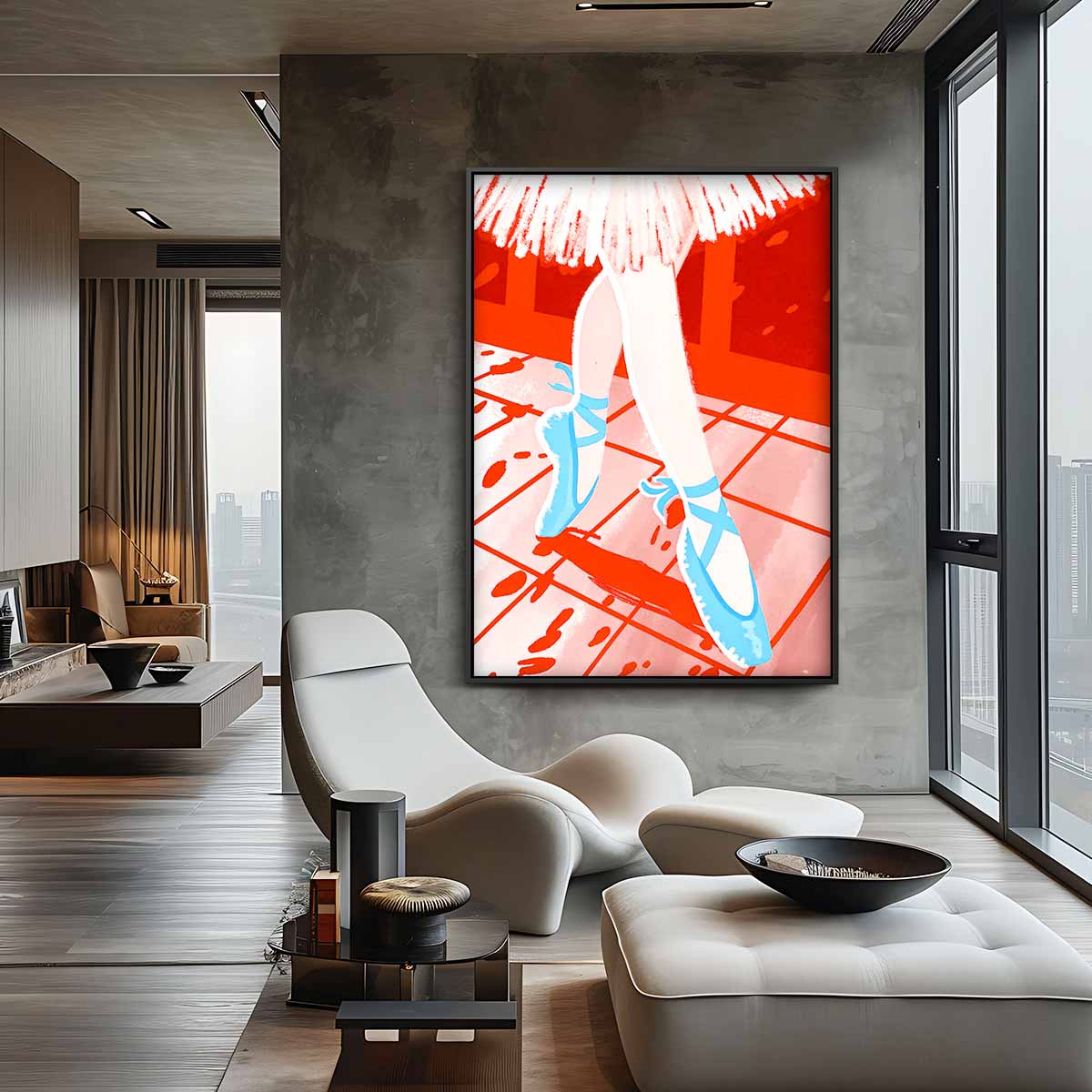 Dans van Kleur – canvas wanddecoratie in portret formaat