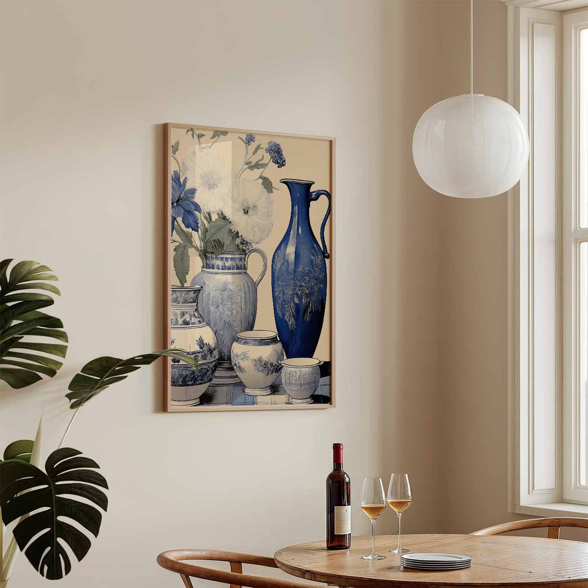 Rustieke Bloemenvazen – keukenposter in staand formaat