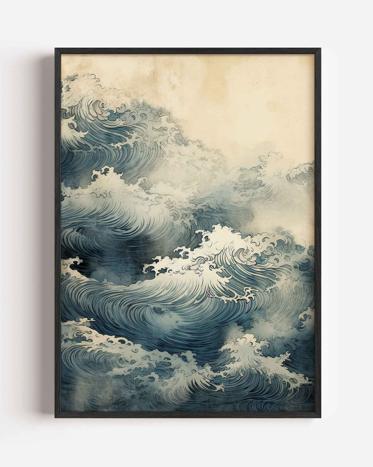 Golvende zee – Aziatische portret poster als wanddecoratie