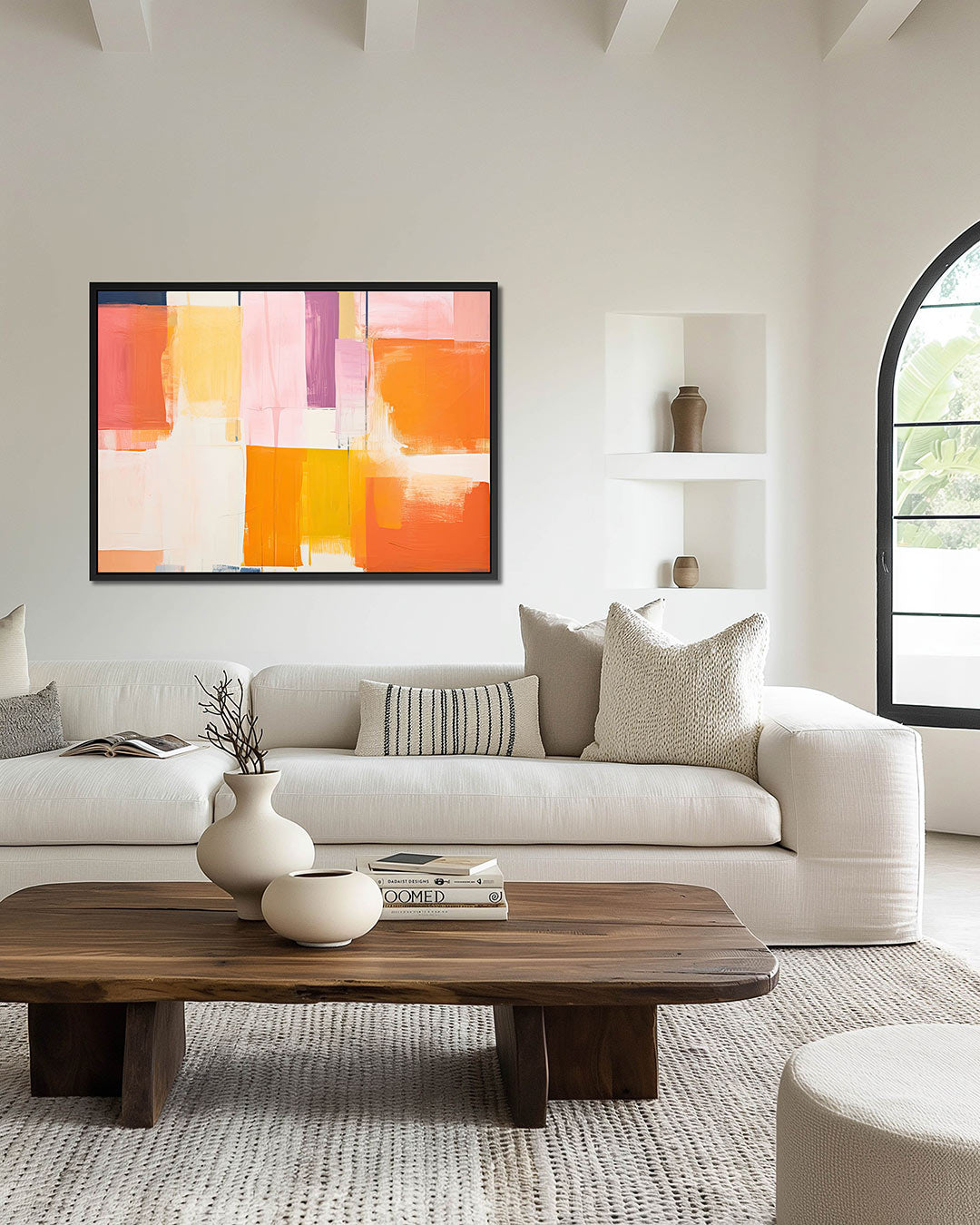 Kleurrijke vlakken – wanddecoratie in interieur