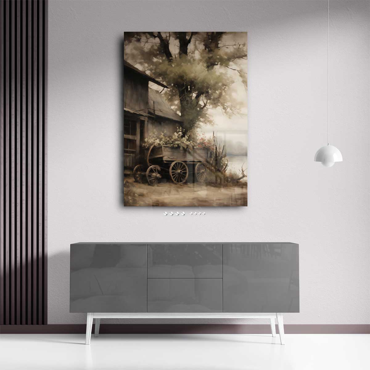 De Rustieke Bloemenkar – staand kunstwerk voor modern interieur