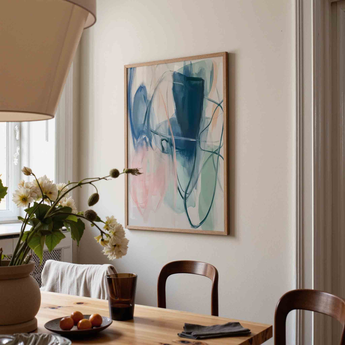 Abstracte vormen – kunst en design poster in portret formaat