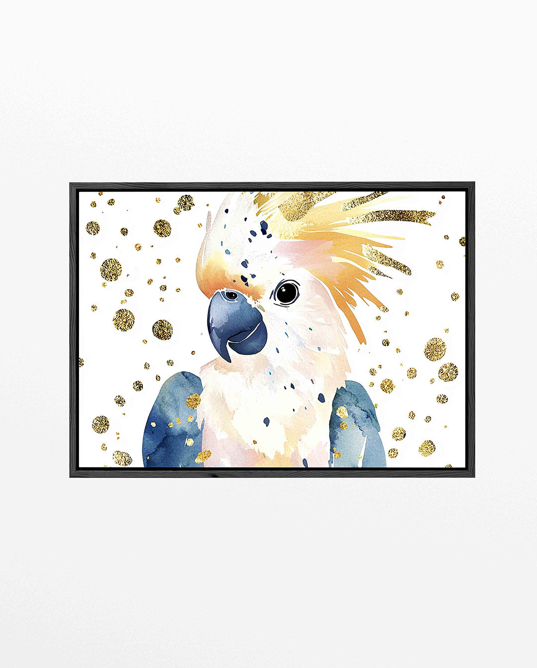 Vrolijke vogel illustratie – Kleurrijke – liggend dieren kunstwerk