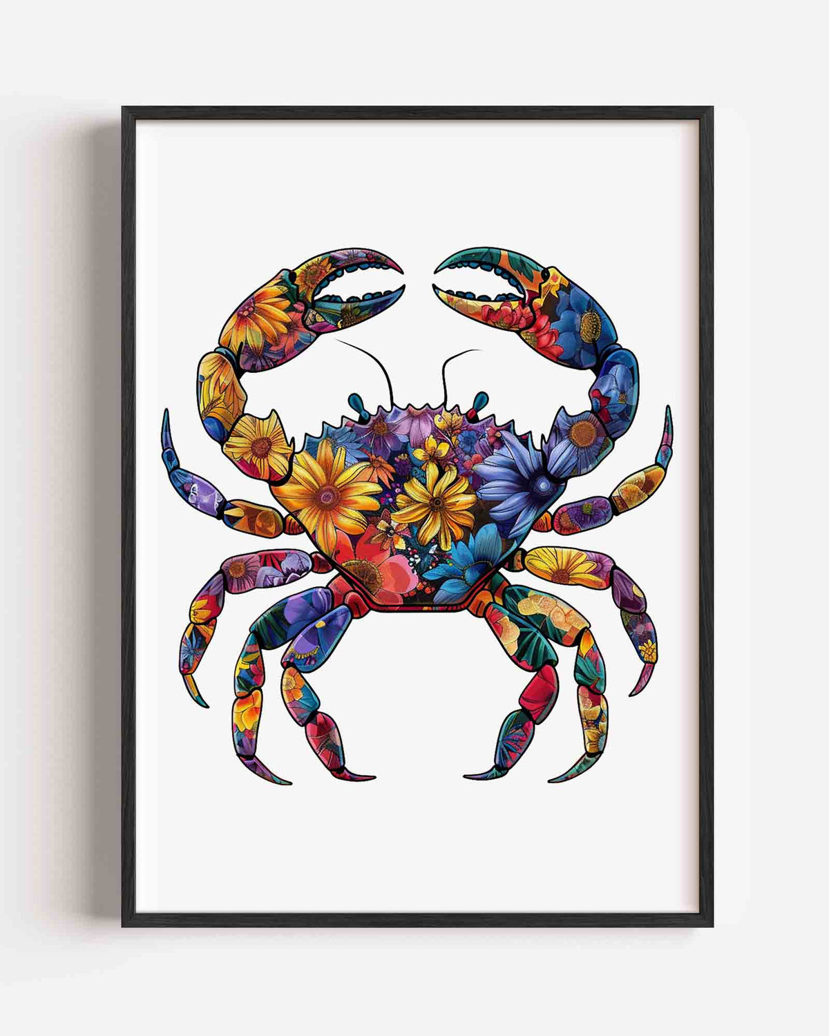 Bloemenkrab – dieren portret poster als wanddecoratie