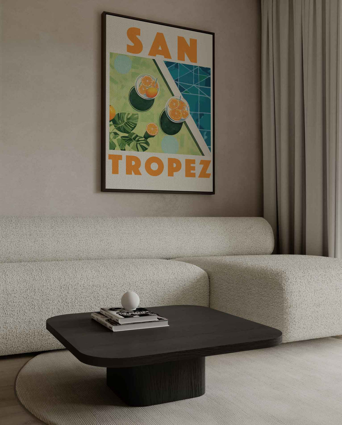 Zonnige St. Tropez Droom – plexiglas kunstwerk als wanddecoratie