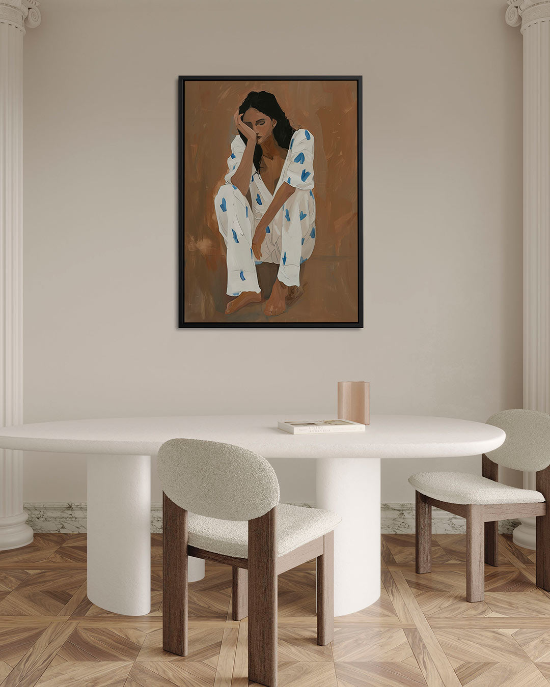 Reflectieve vrouw – alternatieve weergave van het kunstwerk