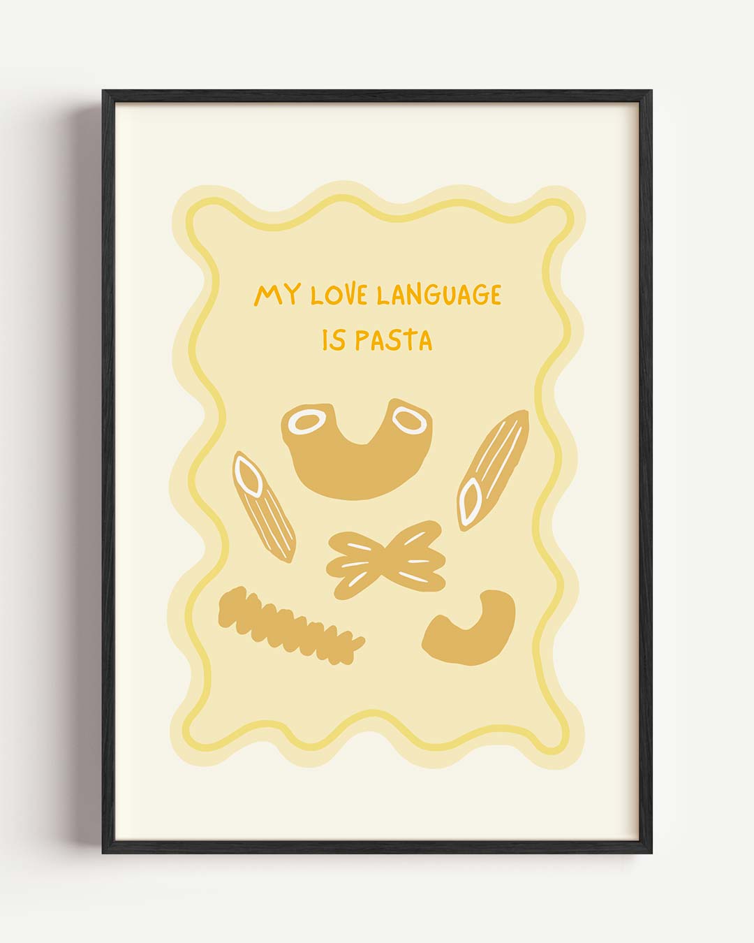 Pasta Liefde – zomer portret poster als wanddecoratie