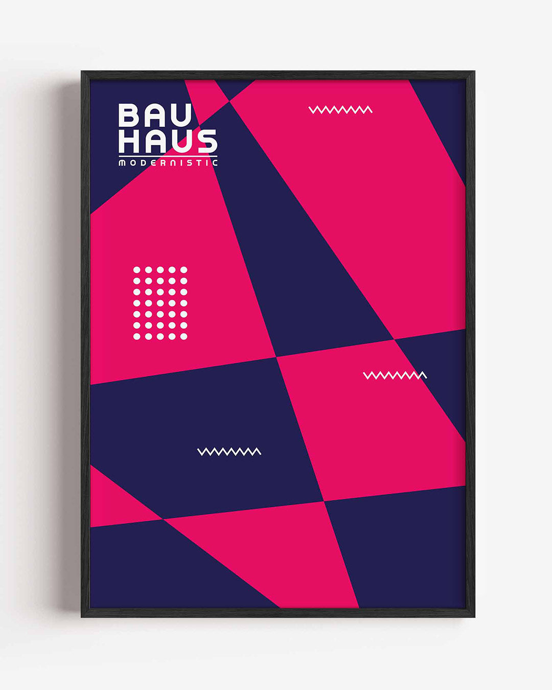 Vorm en kleurvlakken – staande Bauhaus poster als wanddecoratie