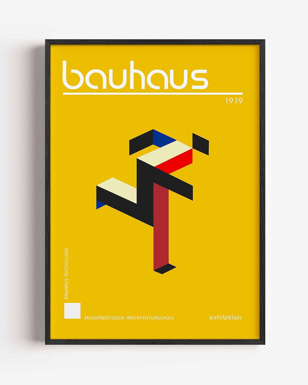 Vorm en kleur – staande Bauhaus poster als wanddecoratie