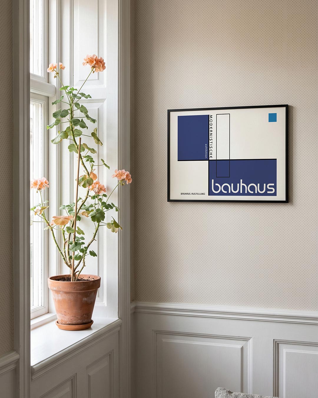 Vorm en balans – liggende Bauhaus poster voor aan de muur