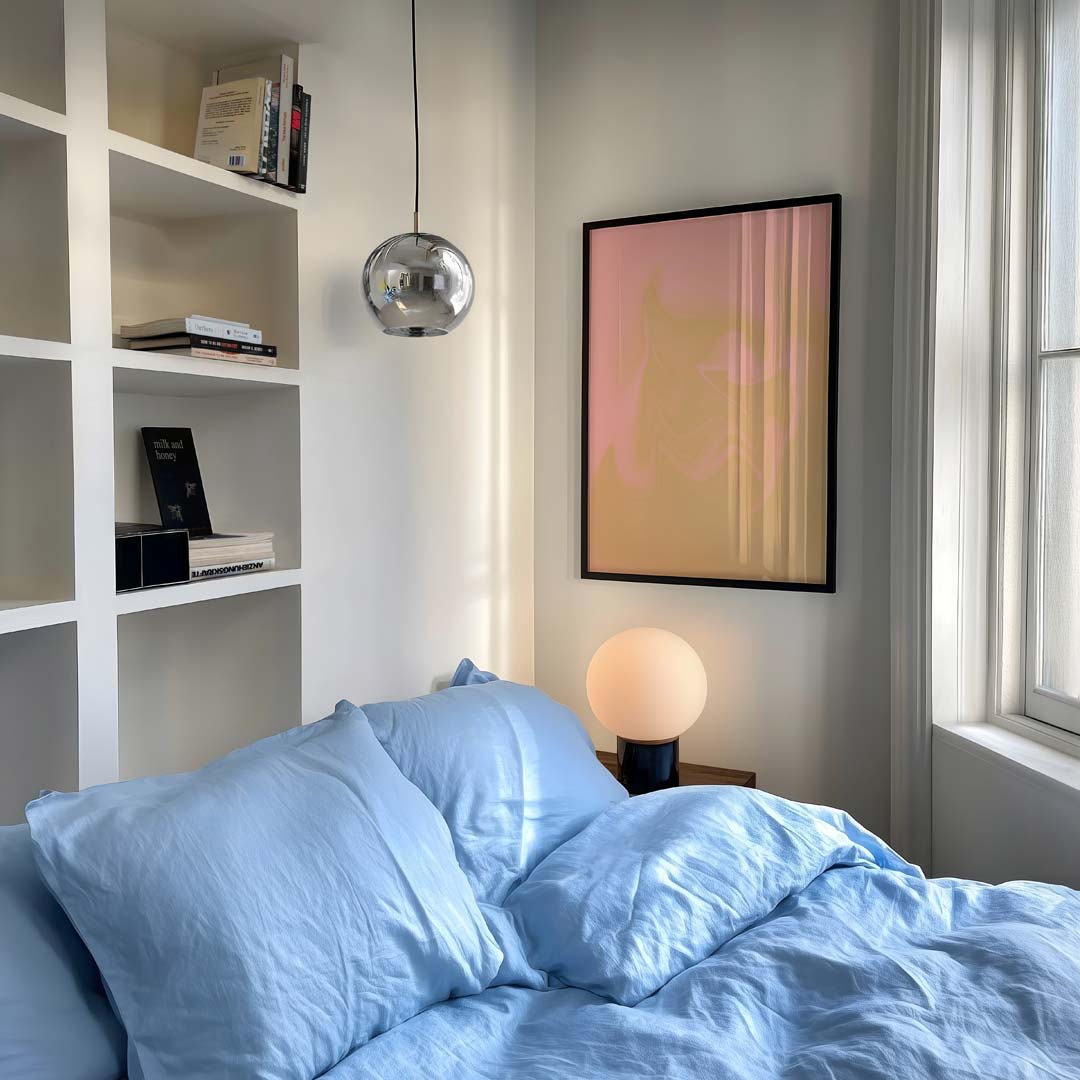 Abstracte Vloeiende Kleuren – staande kleurrijke abstracte wanddecoratie van WallArtistic