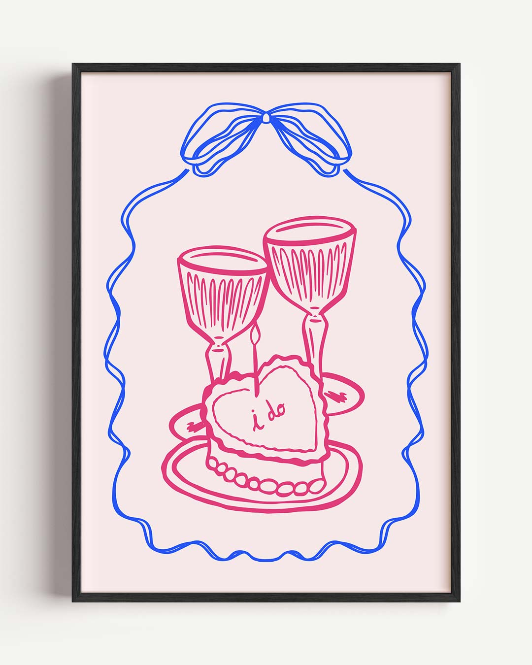 Romantische "I Do" – keuken portret poster als wanddecoratie