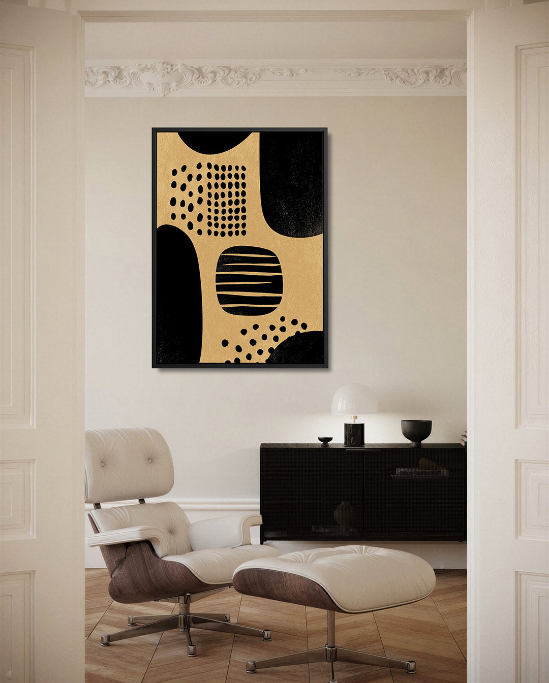 Organische vormen – moderne staande wandkunst