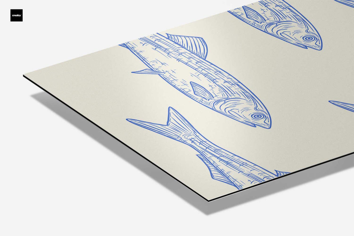 Kunstzinnige Vissenpatroon – canvas kunstwerk als wanddecoratie