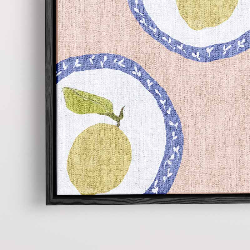 Zomerse Citroenen op Bord – plexiglas kunstwerk als wanddecoratie