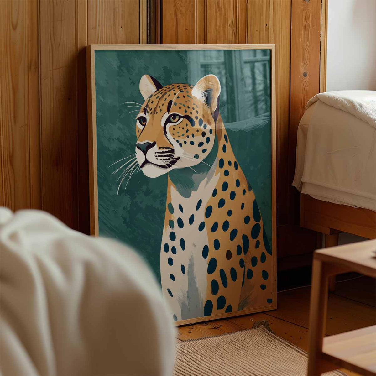Majestueuze Luipaard – kinderposter in staand formaat