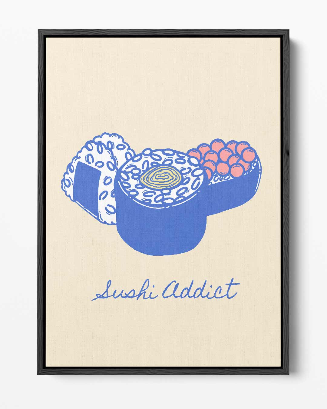 Sushi Addict Illustratie – portret kunstwerk als wanddecoratie
