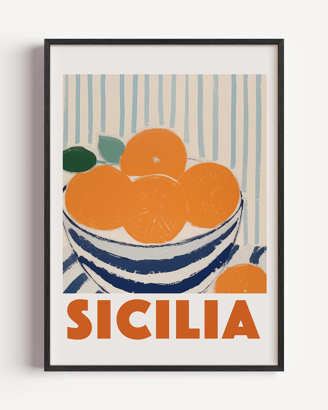 Siciliaanse Sinaasappel Bliss – zomer portret poster als wanddecoratie