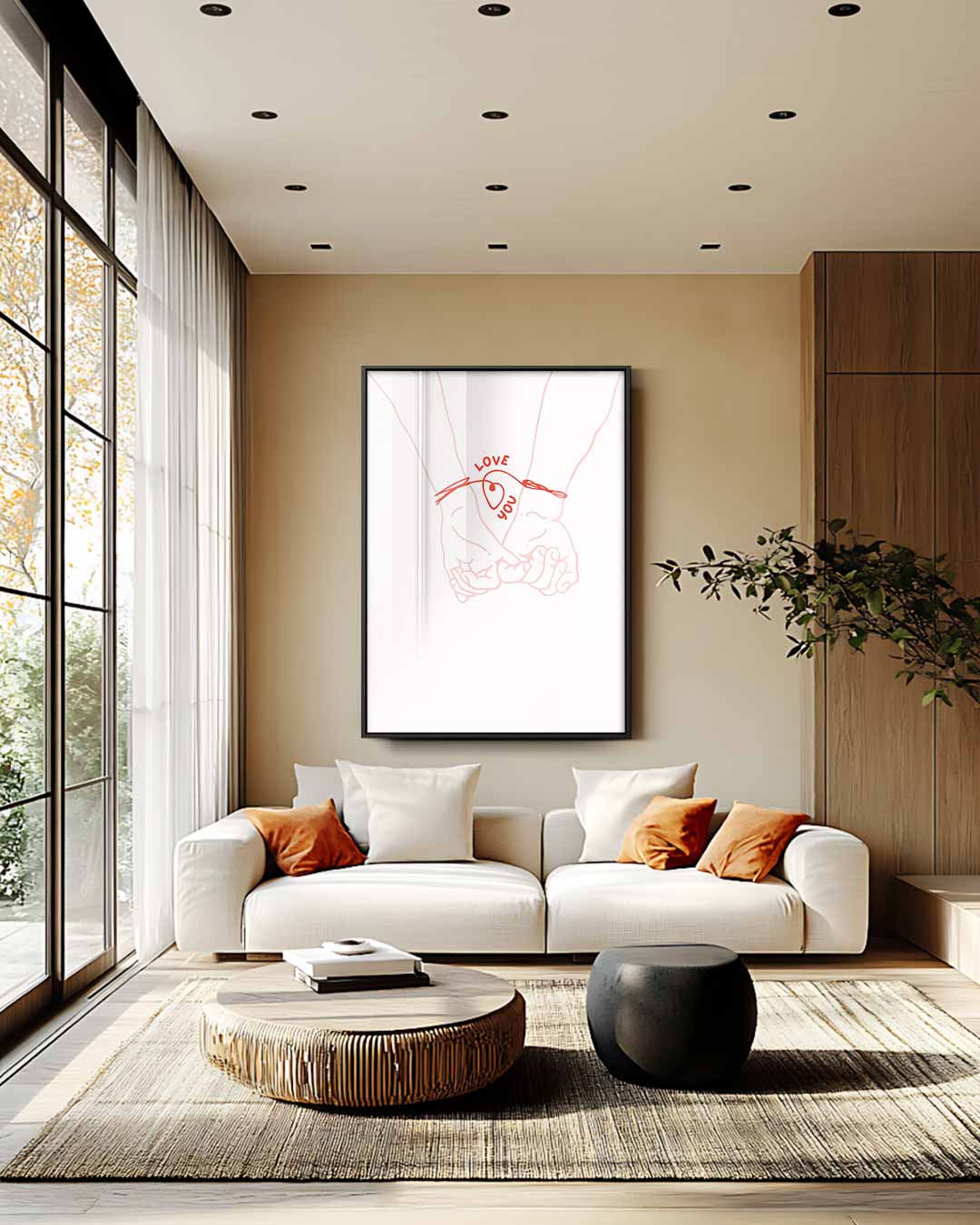 Hand in Hand Met Liefde – staand kunstwerk voor modern interieur