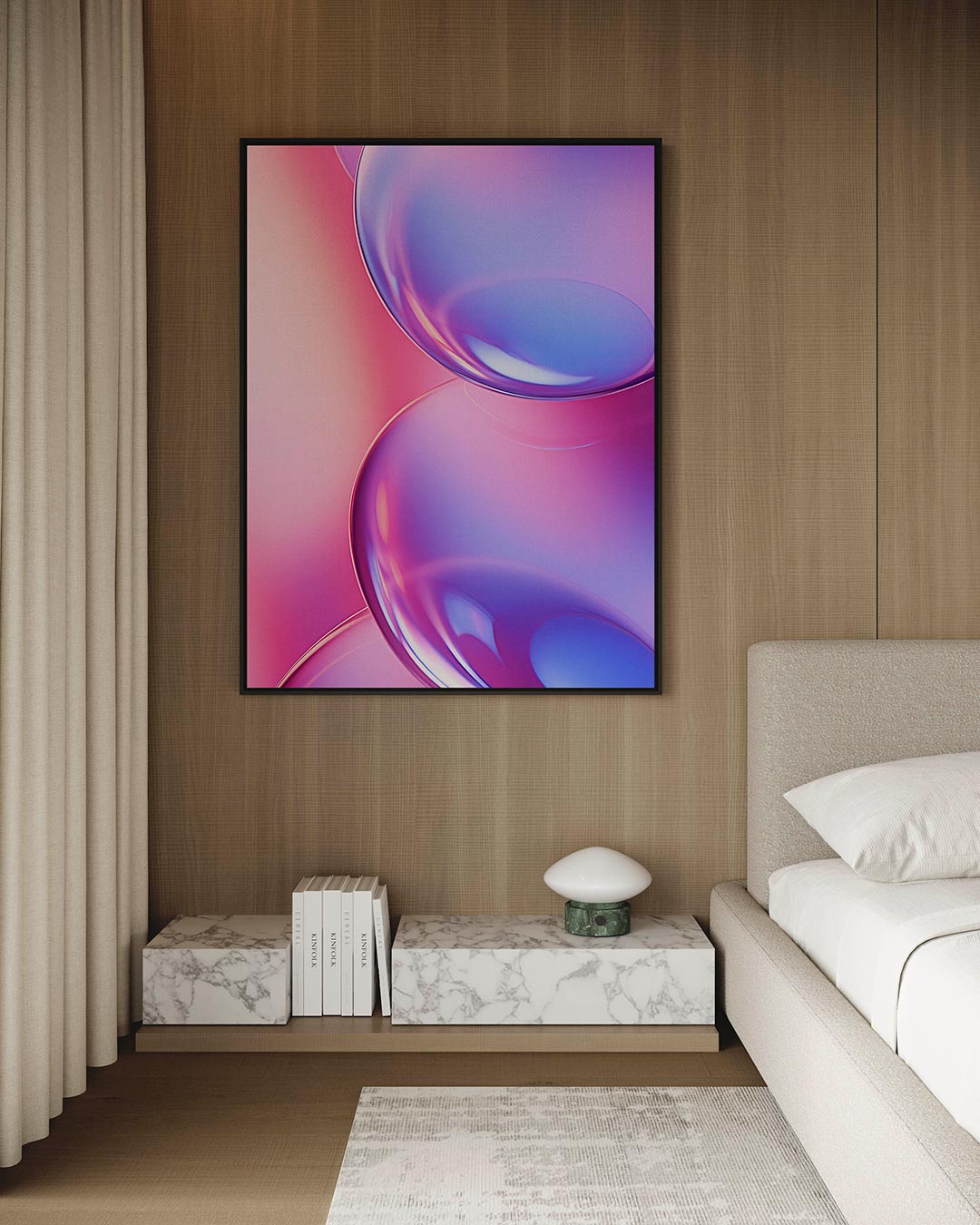 Organische vormen – Staande wanddecoratie – kunstwerk op canvas, dibond of plexiglas