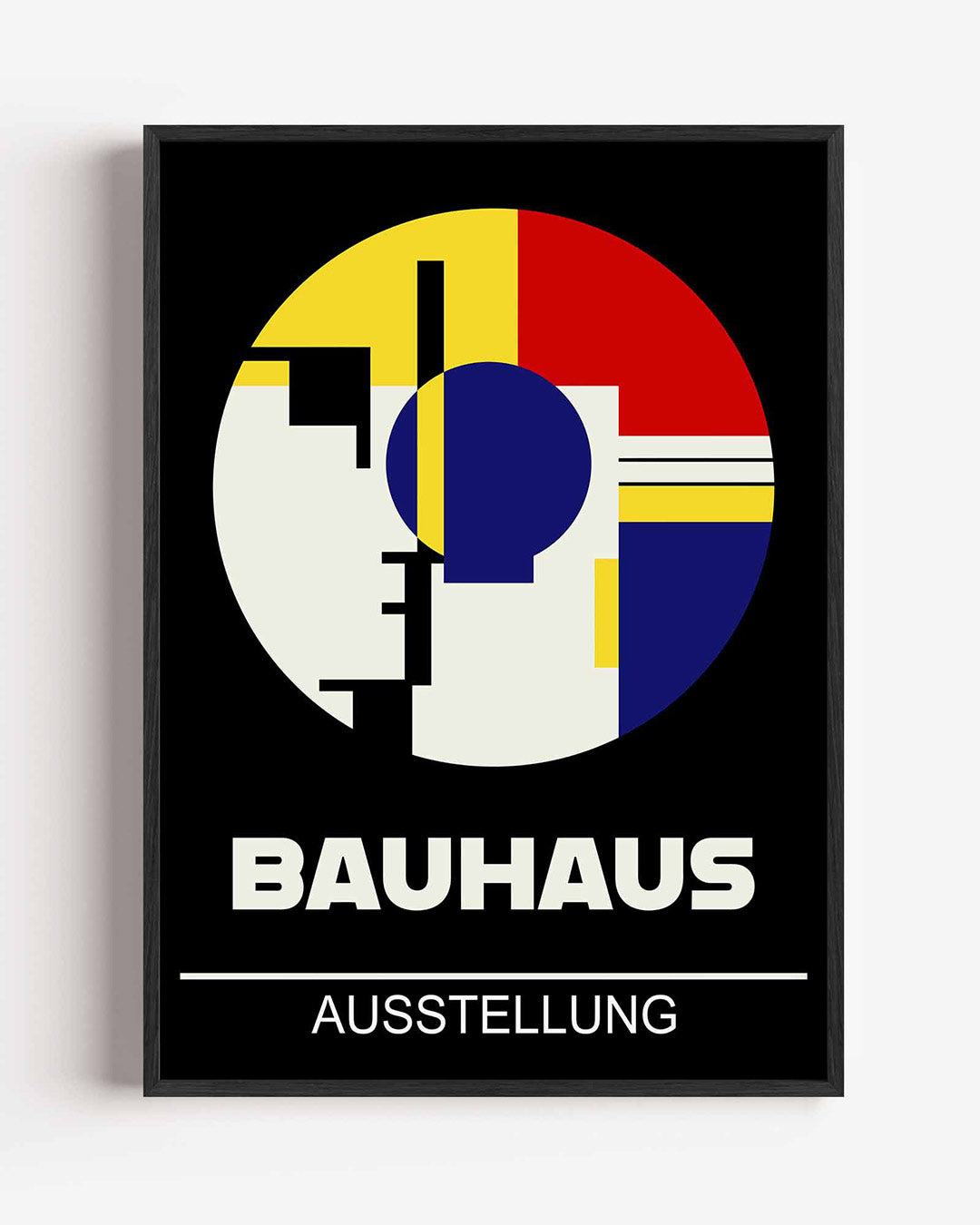 Cirkelvorm en kleur – staande Bauhaus poster als wanddecoratie