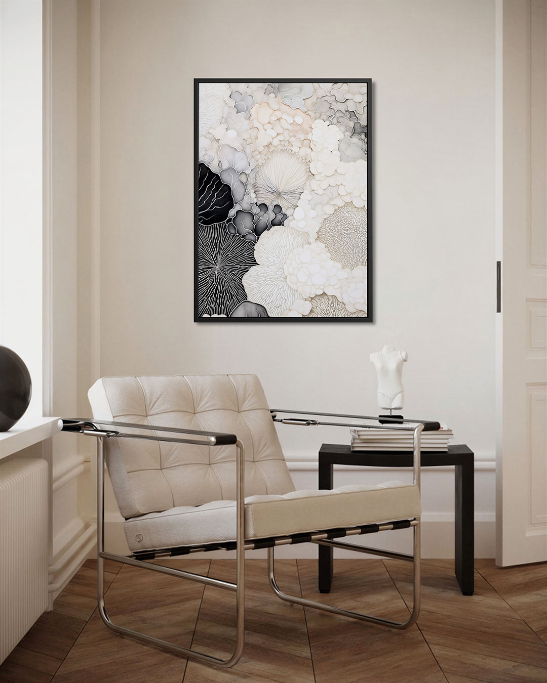 Organische vormen compositie – staand wanddecoratie kunstwerk