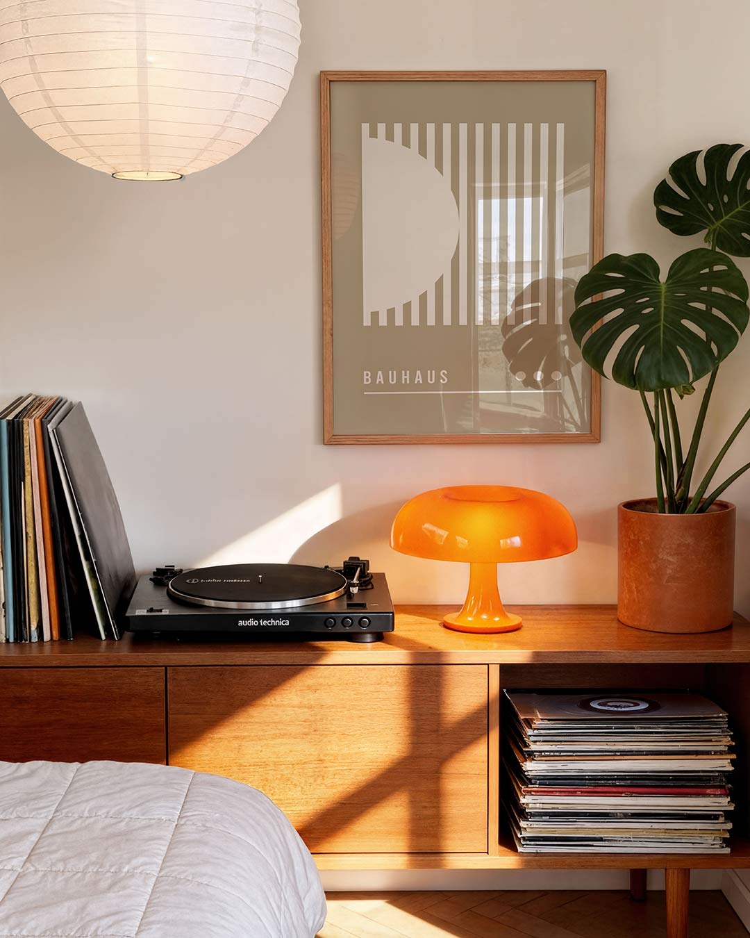 Lijnen en vlakken – geometrische Bauhaus poster in staand formaat
