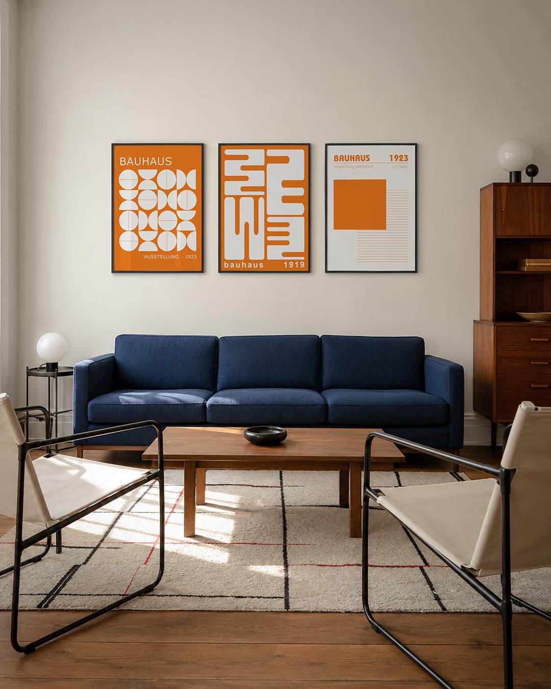 Vormen en vlakken driedelige posterset – deze posterset in drie delen toont een speelse ordening van witte geometrische