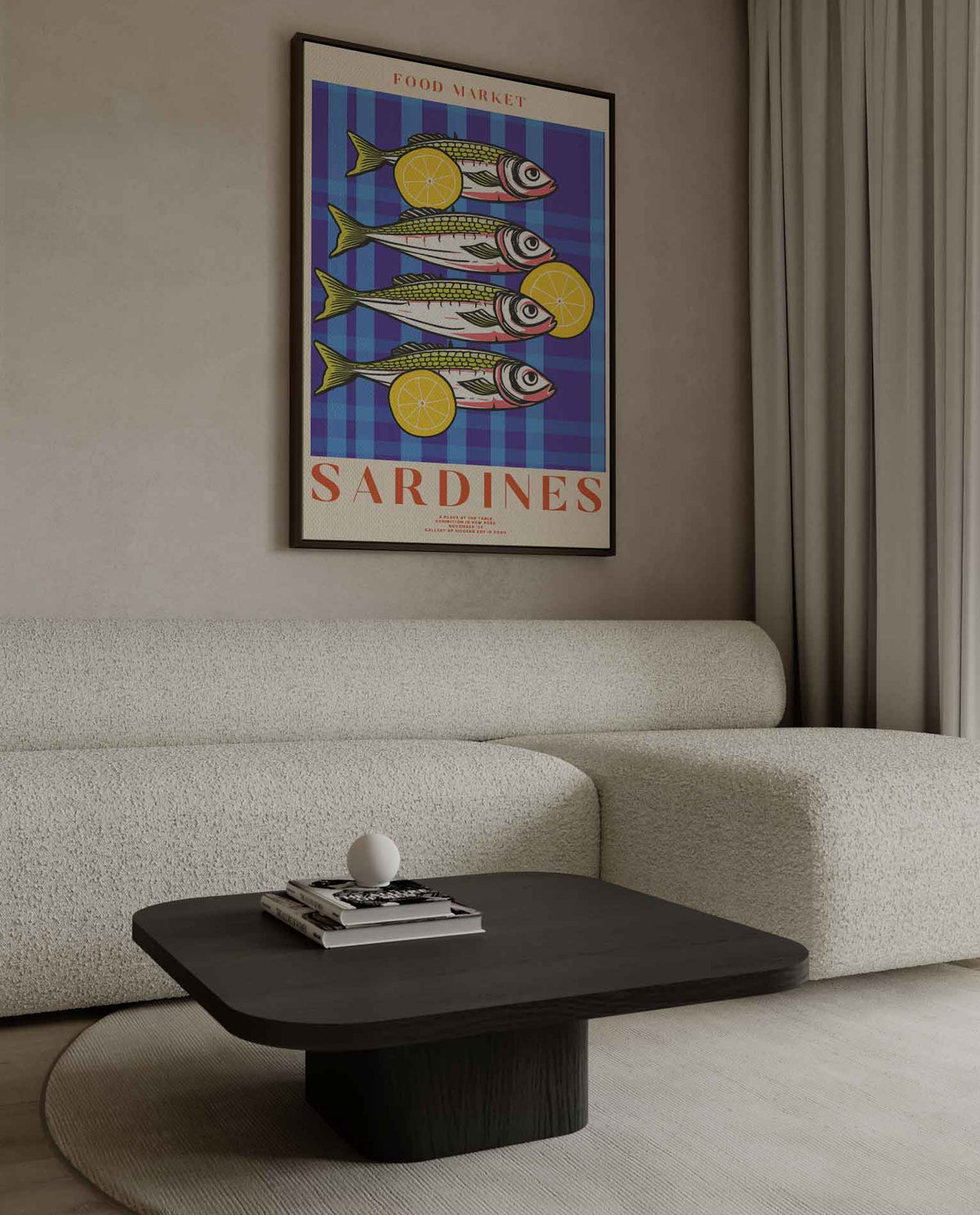 Vrolijke Sardientjes – canvas wanddecoratie in portret formaat