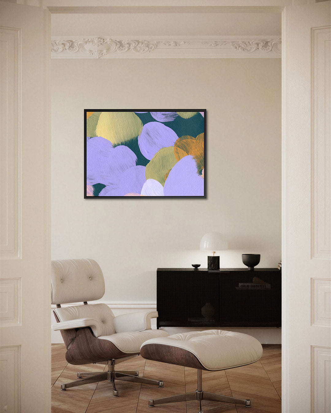 Kleurrijke vormen – Wanddecoratie kunstwerk – liggende wanddecoratie