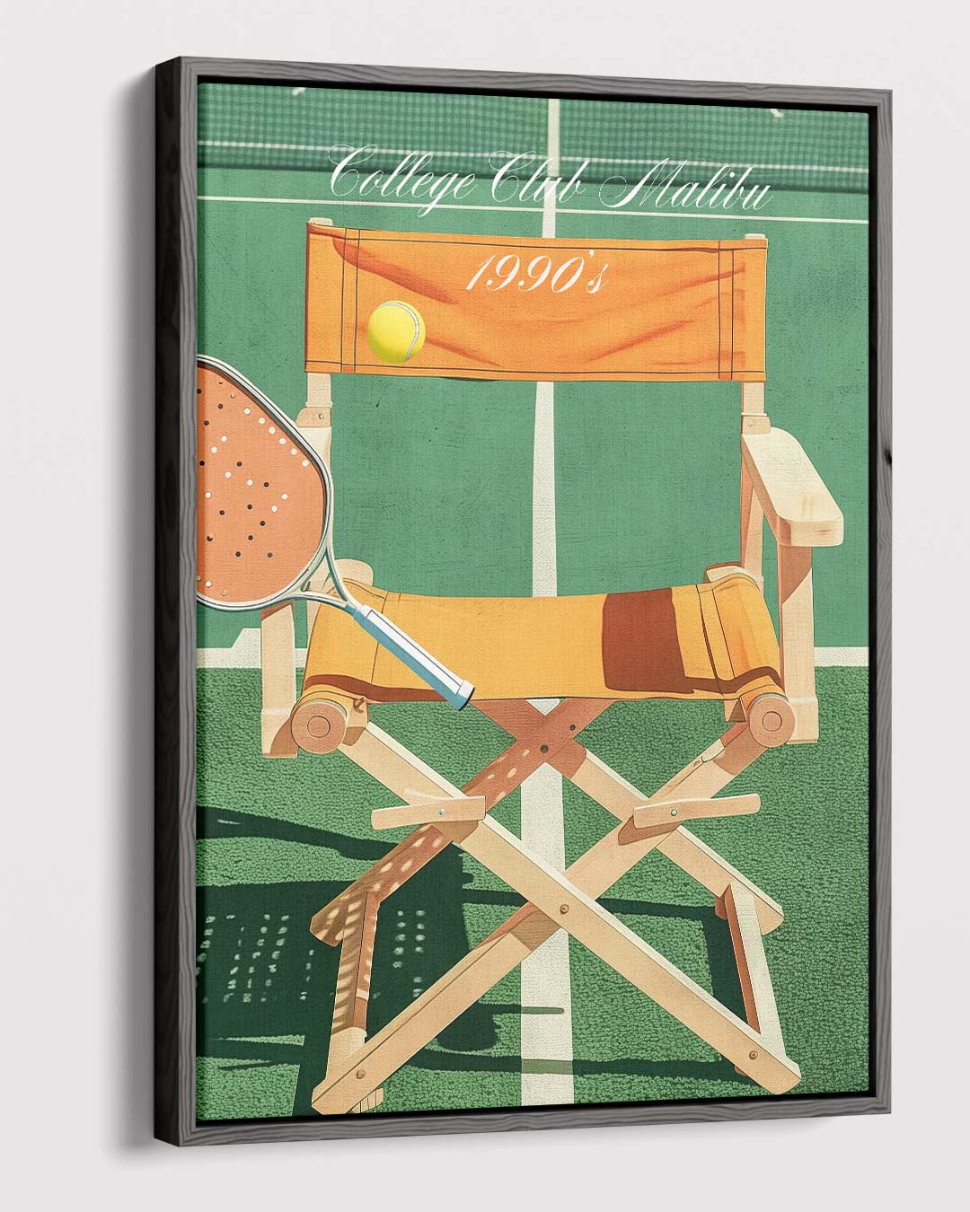 Vintage Tennis Vibes – canvas wanddecoratie in portret formaat