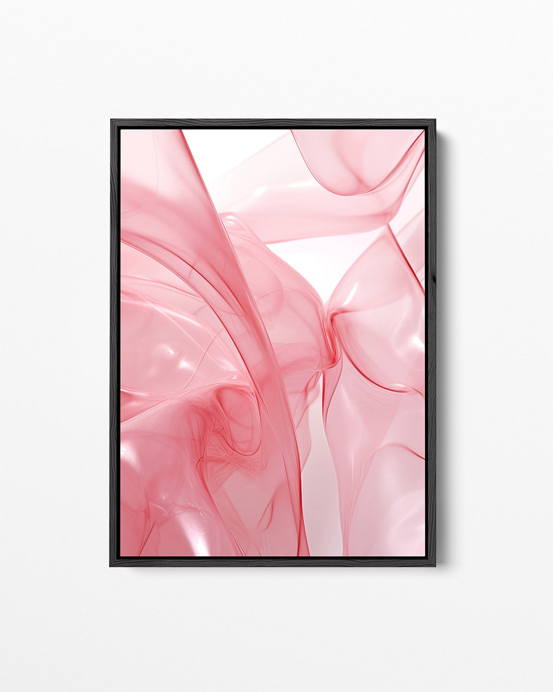 Vloeiende roze vormen – staand wanddecoratie kunstwerk
