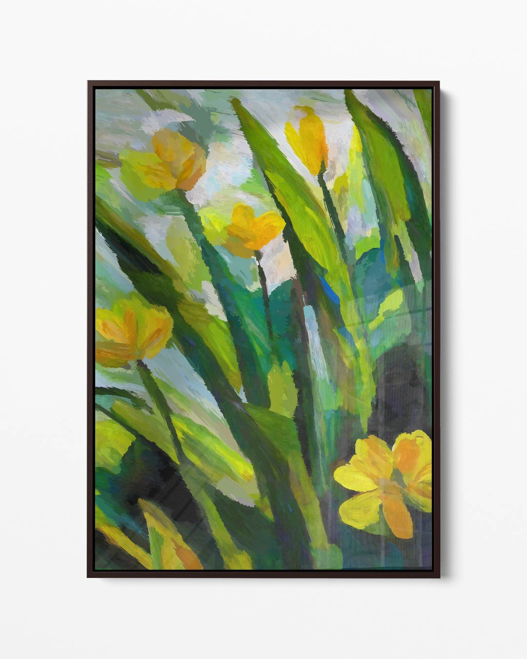Zonnige Bloemvelden – portret kunstwerk als wanddecoratie