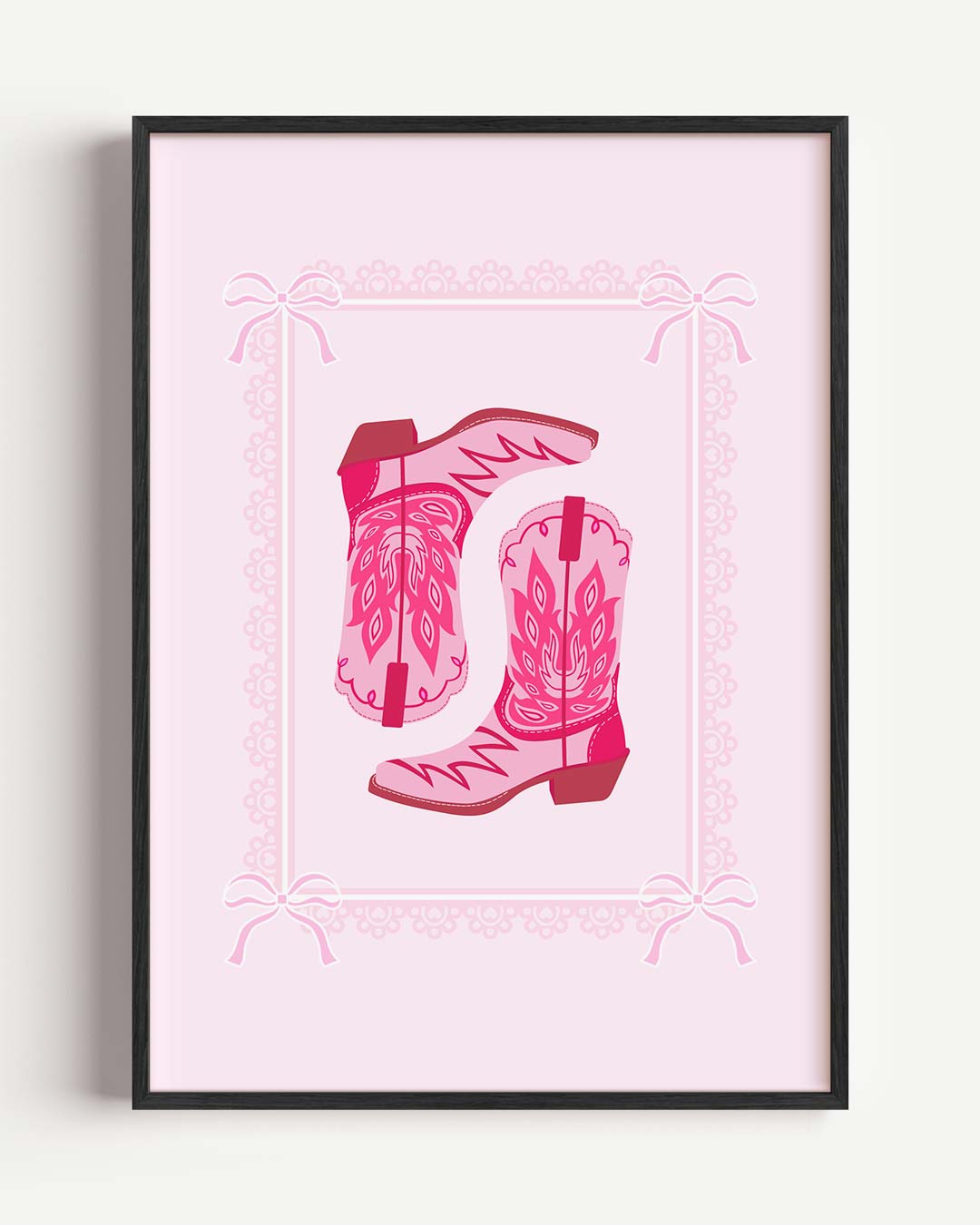 Cowboy Boots Art Print – paas portret poster als wanddecoratie