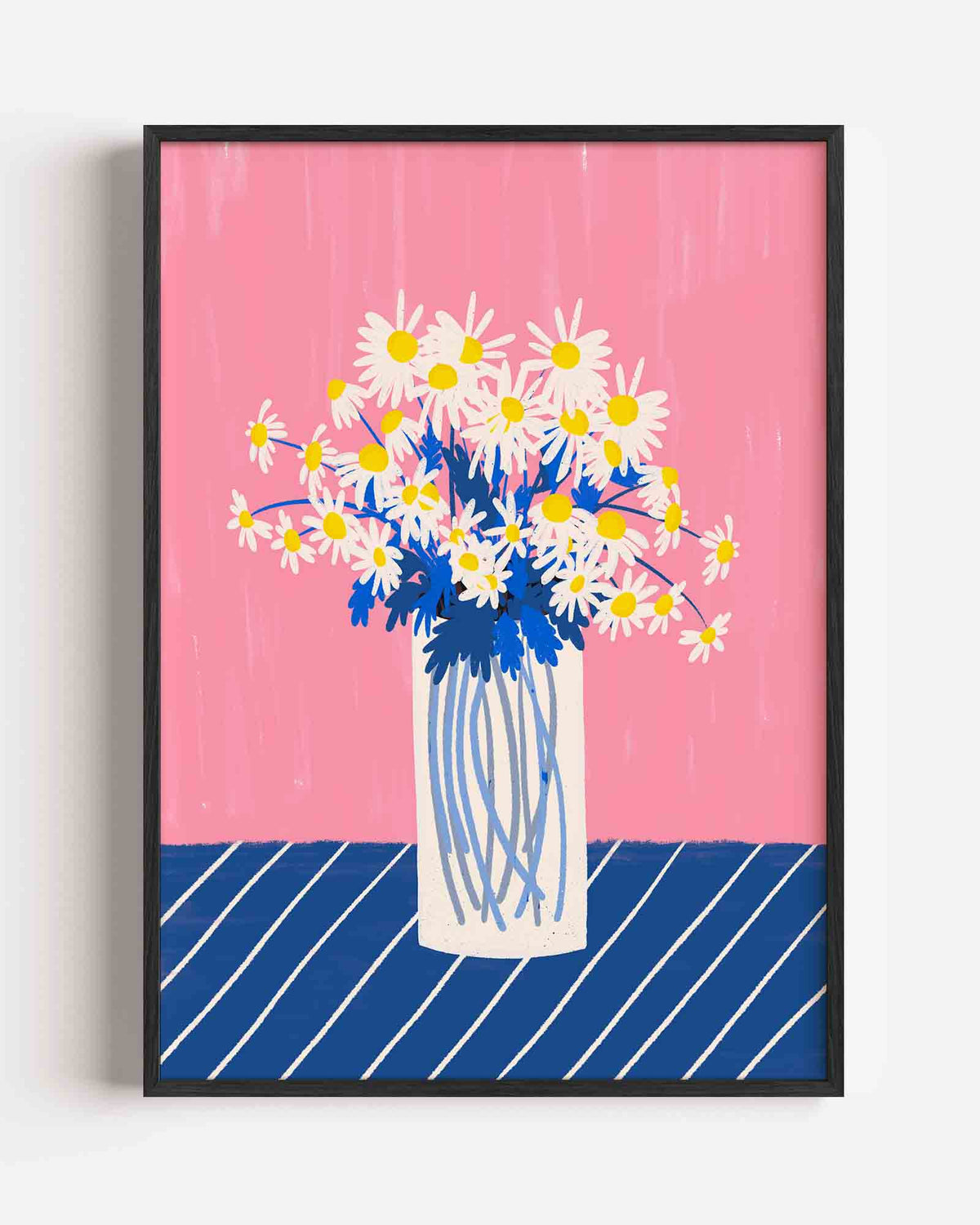 Margrieten in vaas – Slow Living portret poster als wanddecoratie