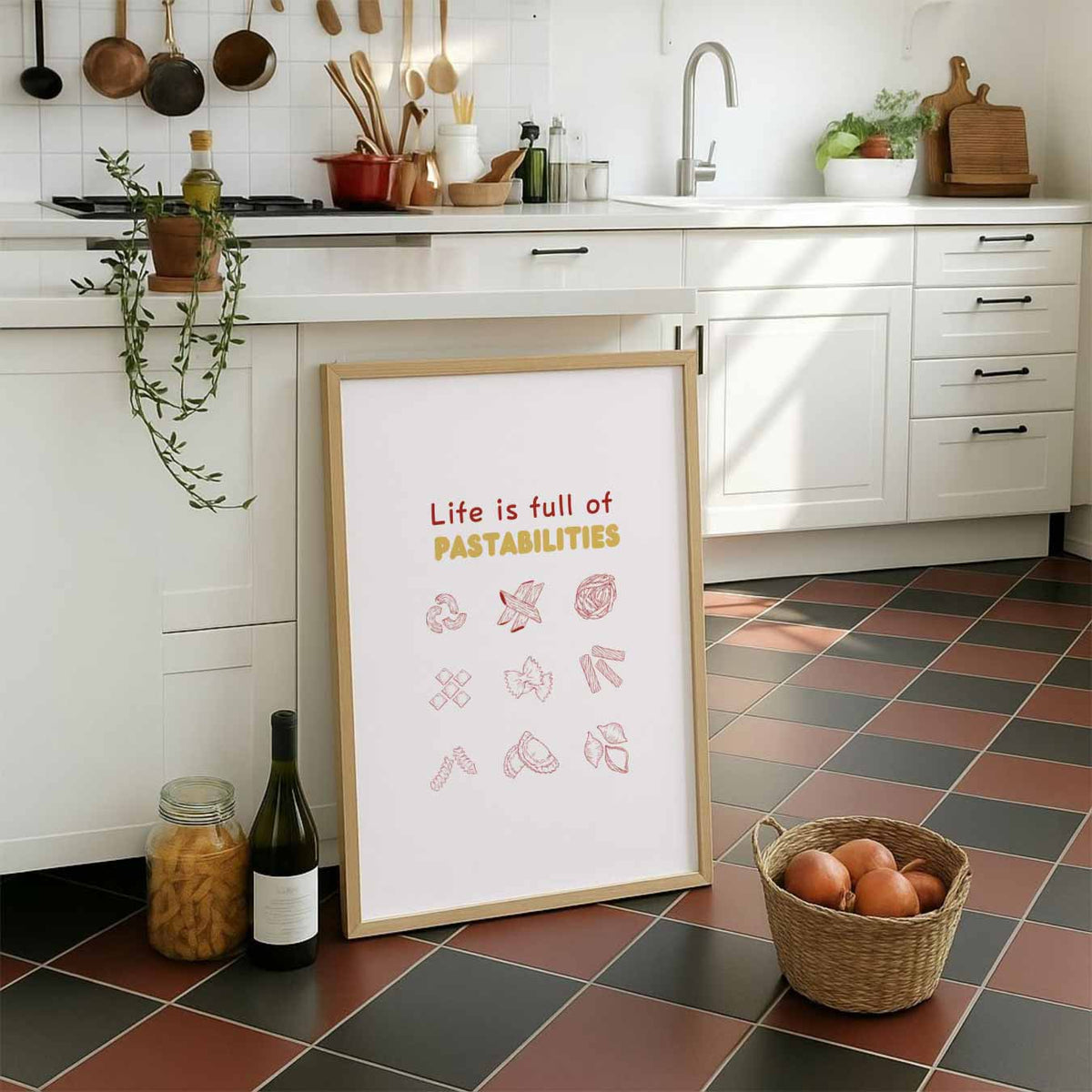Pastabilities – staande muurposter voor keuken of eethoek