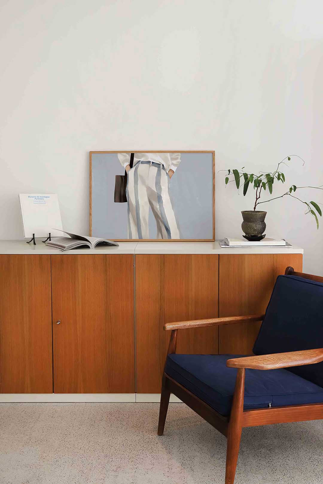 Gestreepte broek – moderne landscape wanddecoratie van WallArtistic