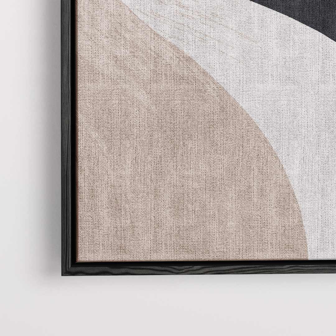 Vloeiende Vormen in Neutrale Tinten – dibond kunstwerk als wanddecoratie