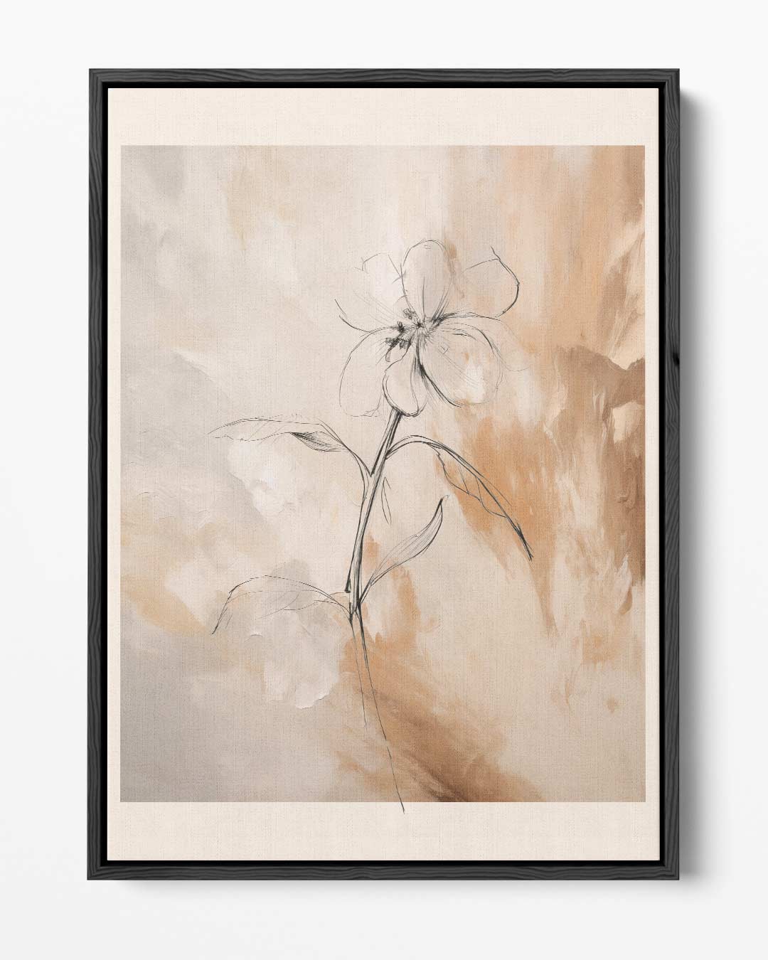 Elegante Bloemzang – portret kunstwerk als wanddecoratie