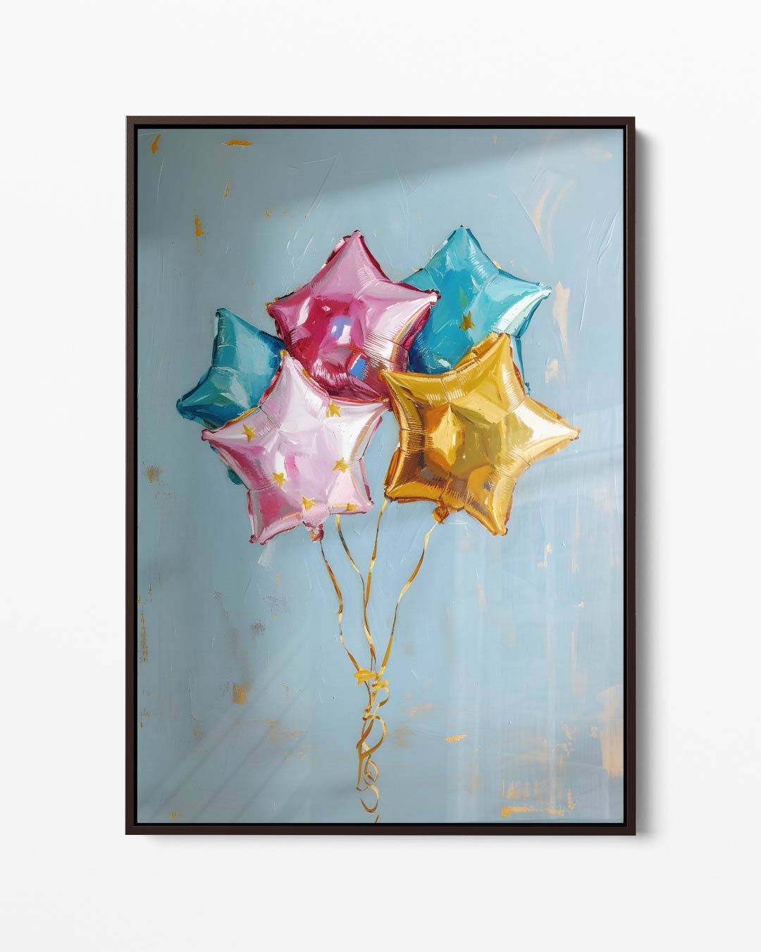 Vrolijke Sterrenballonnen – portret kunstwerk als wanddecoratie