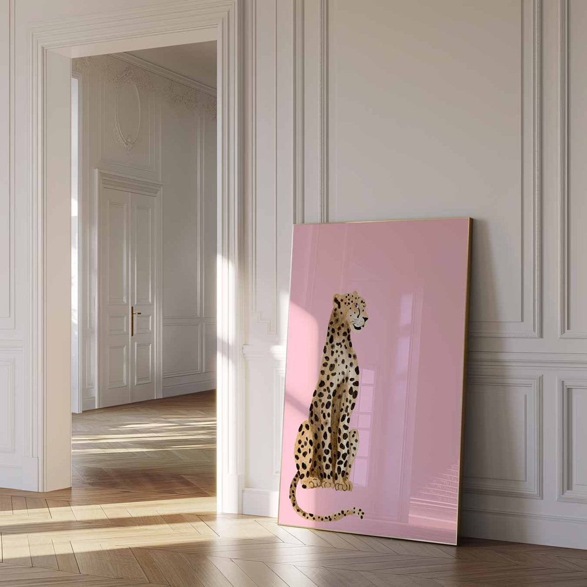 Stijlvolle Luipaard – urban poster in staand formaat