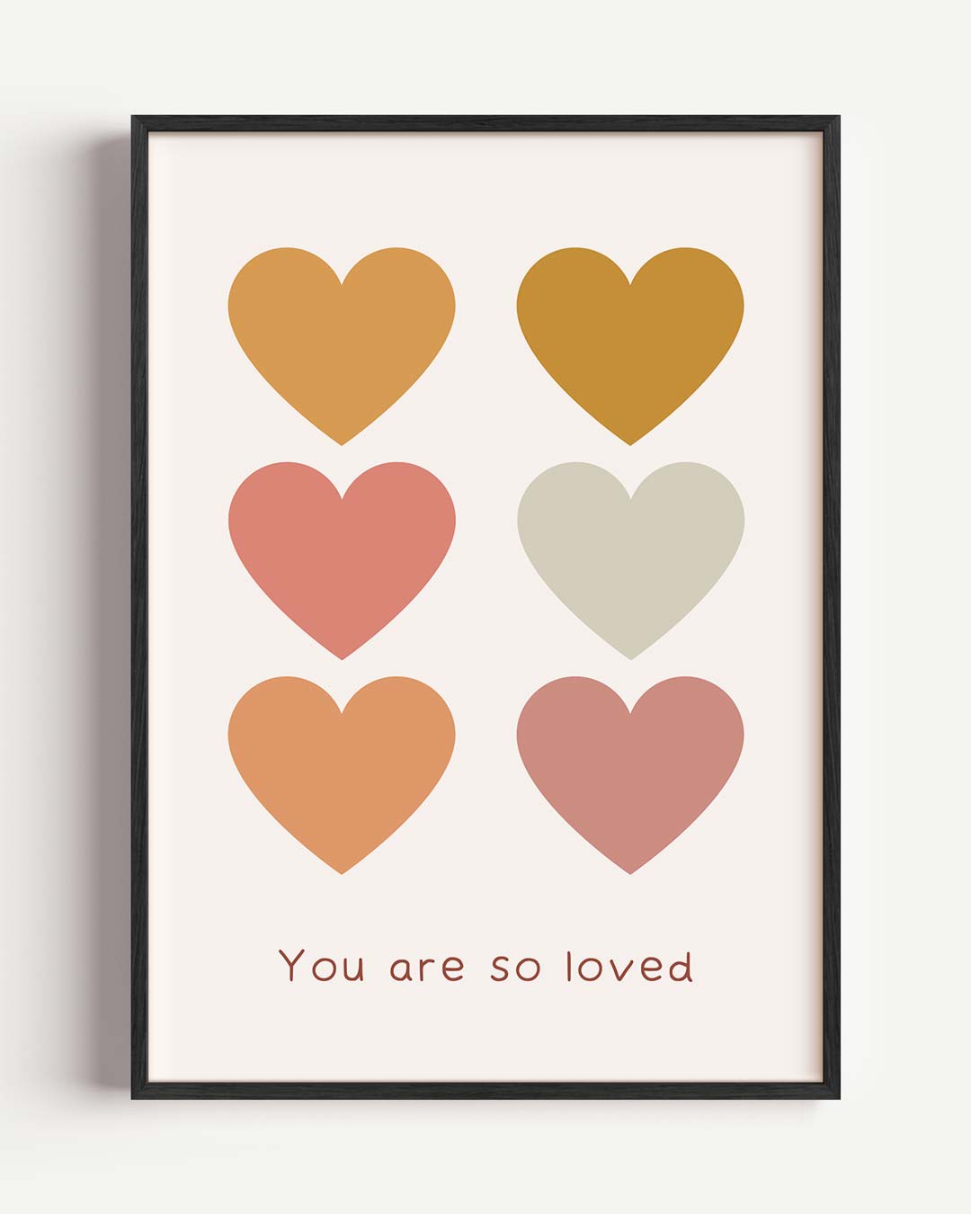 Liefdevolle Hartjes – kids portret poster als wanddecoratie