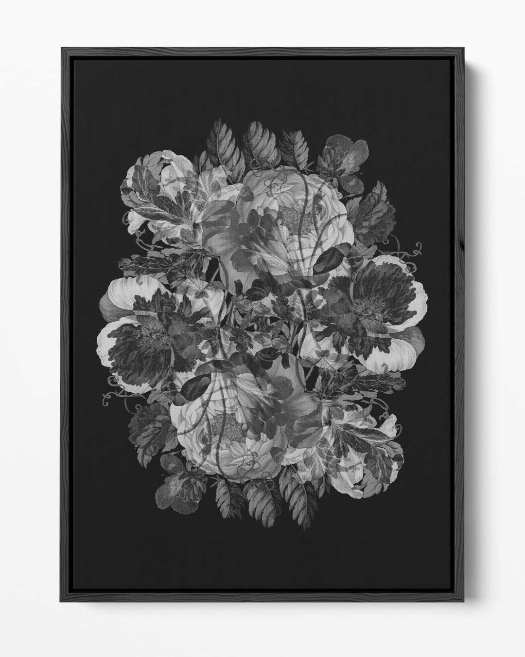 Mystieke Bloemenweelde – portret kunstwerk als wanddecoratie