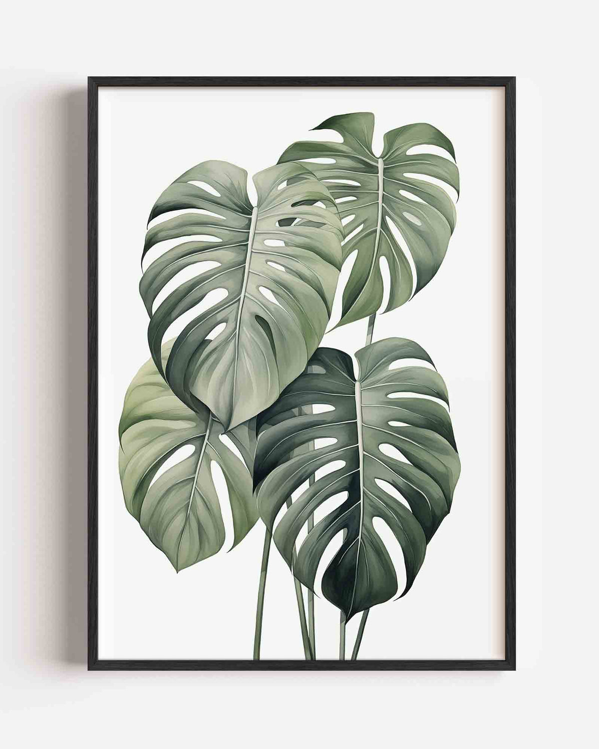 Monstera bladeren – jungle portret poster als wanddecoratie