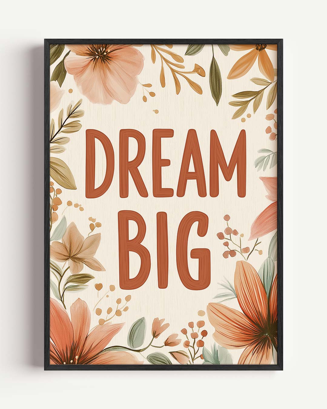 Dream Big Bloemenposter – kids portret poster als wanddecoratie