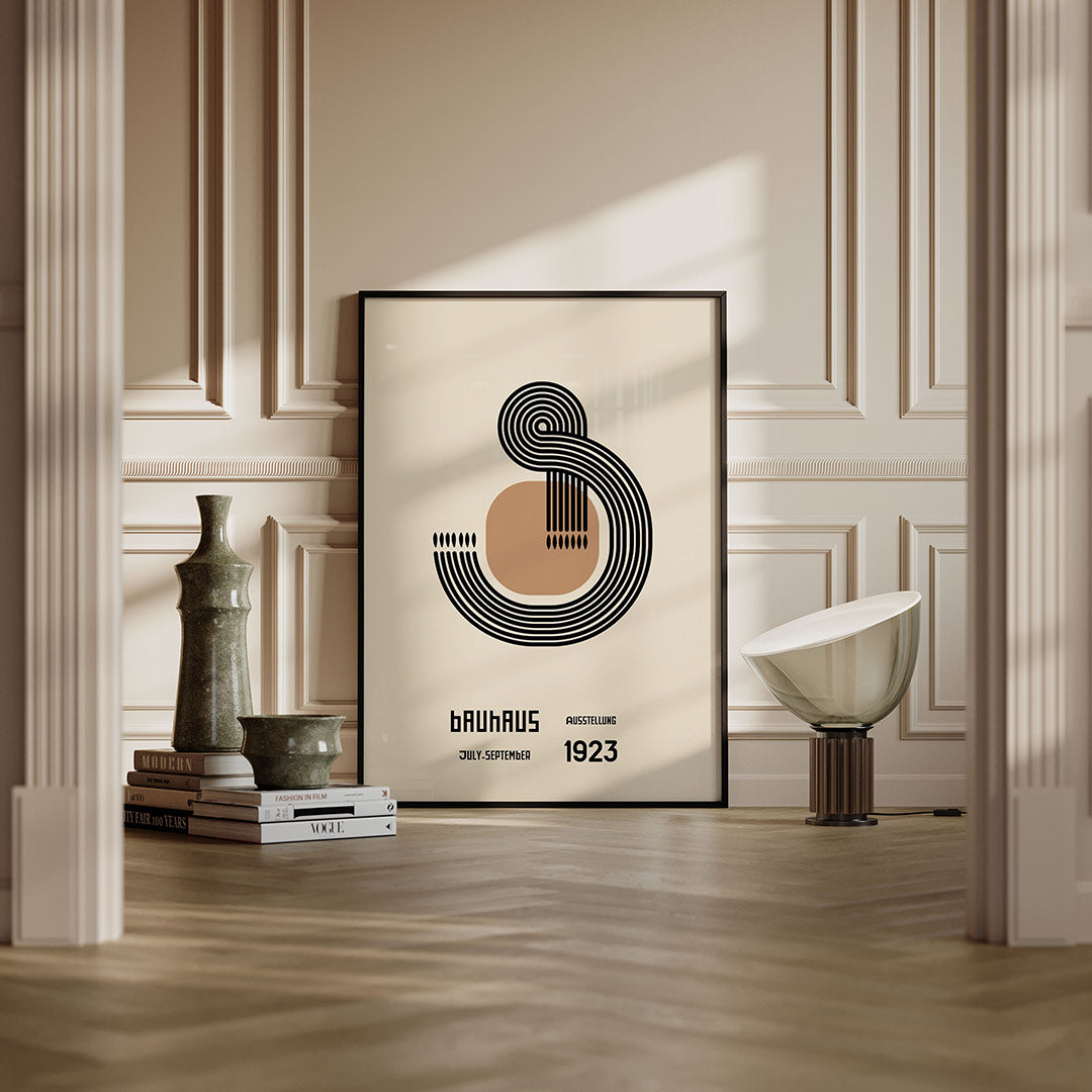 Lijnen en vormen – moderne Bauhaus wandkunst als poster