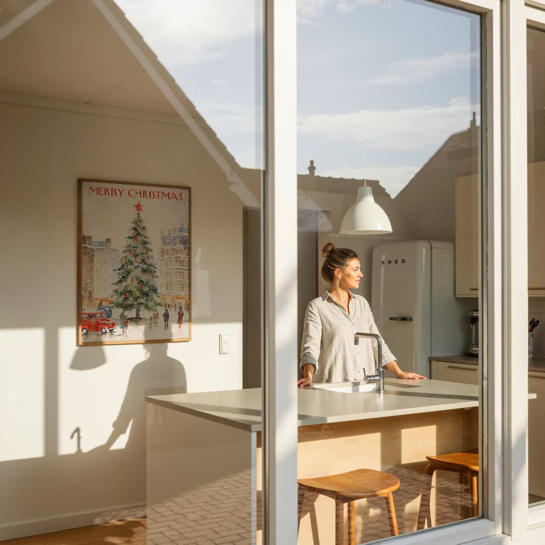 Kerstmis Winterwonderland – staande kerst wanddecoratie van WallArtistic