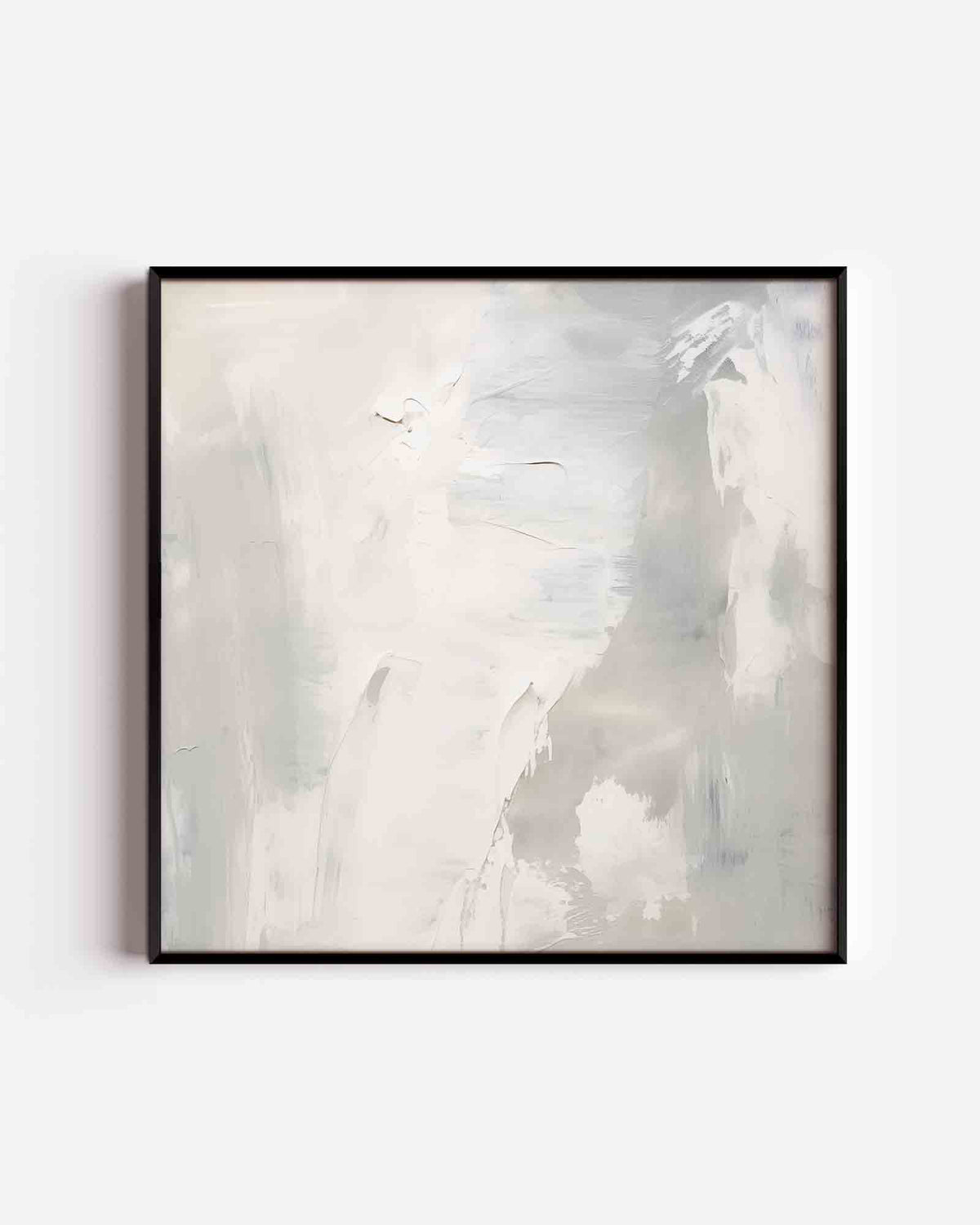 Abstracte grijze en witte – abstracte vierkante poster als wanddecoratie